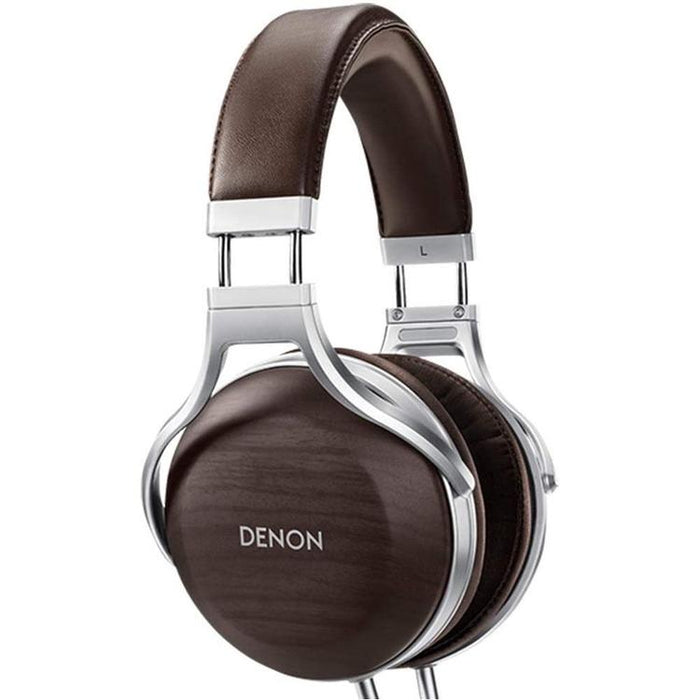 Denon AH-D5200 | Écouteur filaire circum-auriculaire - Coques en Zebrawood - Structure en Aluminium - Haut de gamme - Léger - Brun-SONXPLUS Chambly