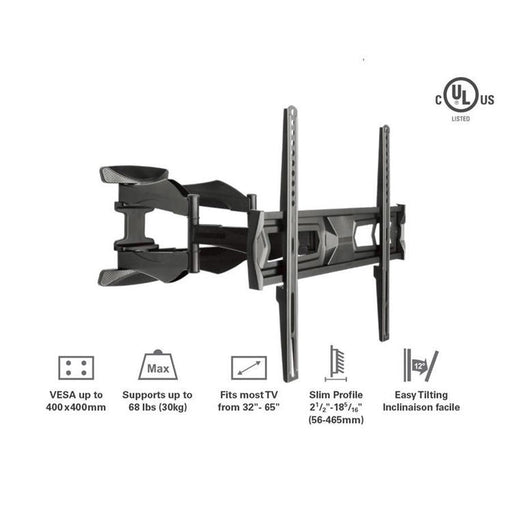 Syncmount SM-3265FM | Support mural articulé pour téléviseur 32" à 65" - Jusqu'à 66 lb-SONXPLUS Chambly