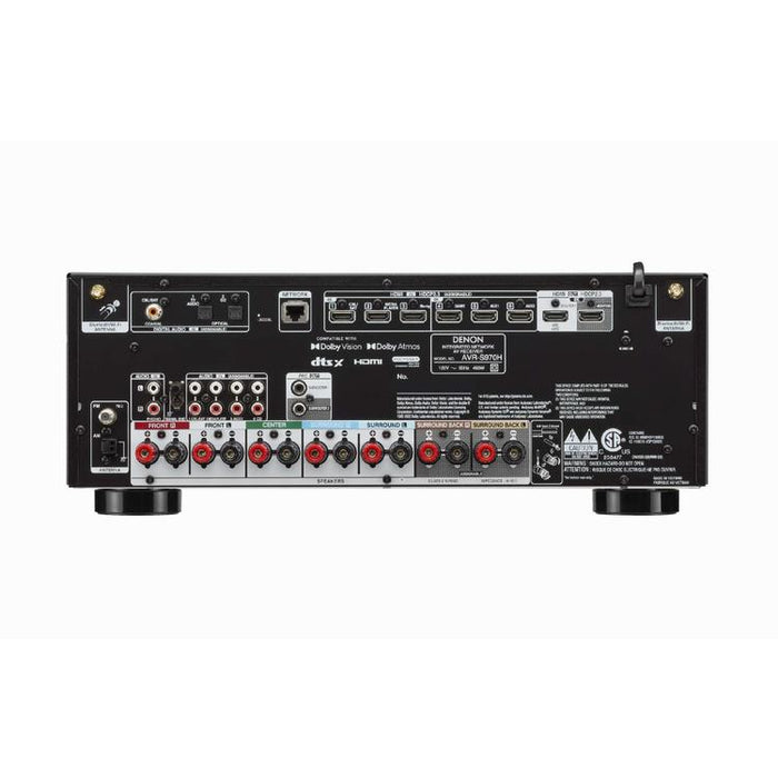 Denon AVRS970H | AV Receiver - 7.2 Amplifier Channels - Home Theater - 8K - HEOS - Black-SONXPLUS Chambly