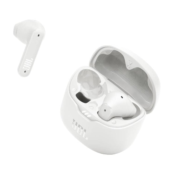 JBL Tune Flex | In-Ear Headphones - 100% Wireless - Bluetooth - Noise reduction - Stick-open design - IPX4 - White-SONXPLUS Chambly