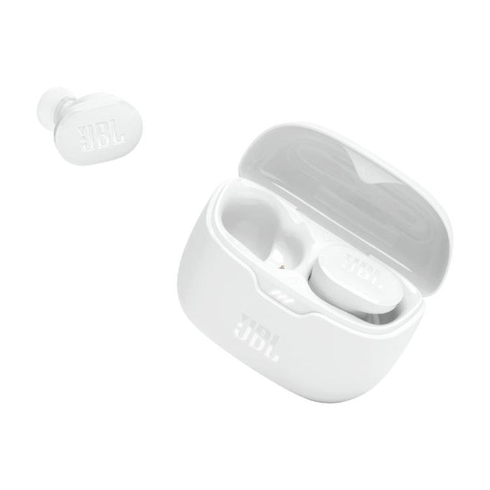 JBL Tune Buds | Écouteurs intra-auriculaires - 100% Sans fil - Bluetooth - Réduction de bruit - 4 microphones - Blanc-SONXPLUS Chambly