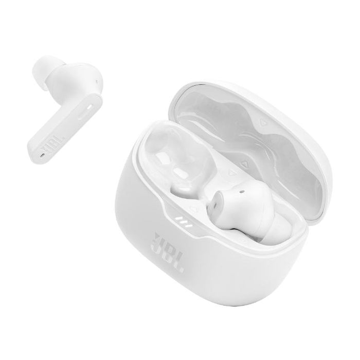 JBL Tune Beam | Écouteurs intra-auriculaires - 100% Sans fil - Bluetooth - Smart Ambient - Conception Stick-open - Blanc-SONXPLUS Chambly