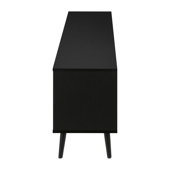 Monarch Specialties I 2781 | 72'' TV stand - Black base - With 2 faux wood doors-SONXPLUS Chambly