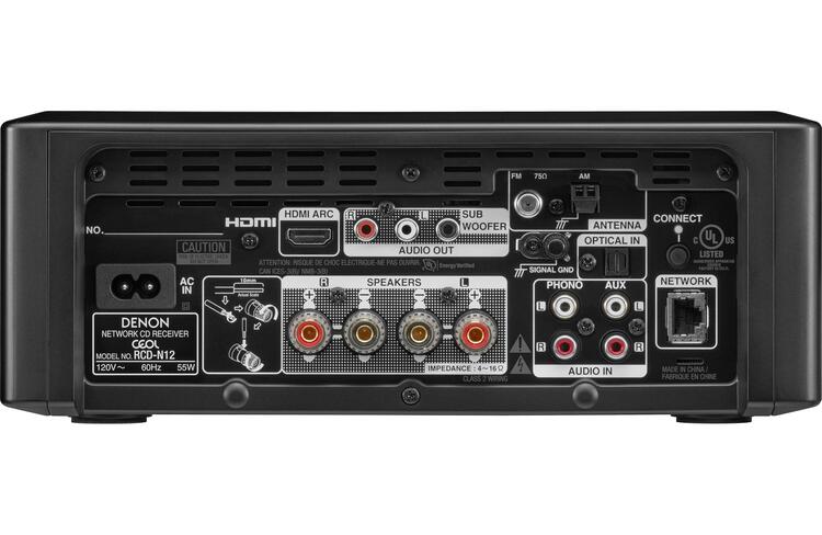 DENON RCD-N12 | Radio FM et lecteur CD intégré - HDMI ARC - HEOS intégré - Bluetooth - Noir-SONXPLUS Chambly