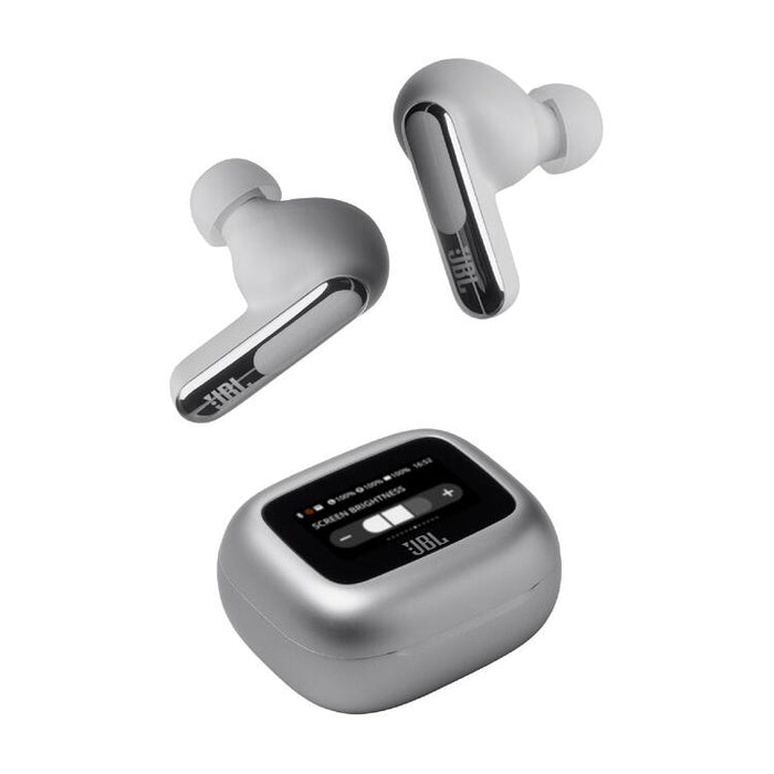 JBL Live Beam 3 | In-ear headphones - 1.45" LED touchscreen - Silver-SONXPLUS Chambly