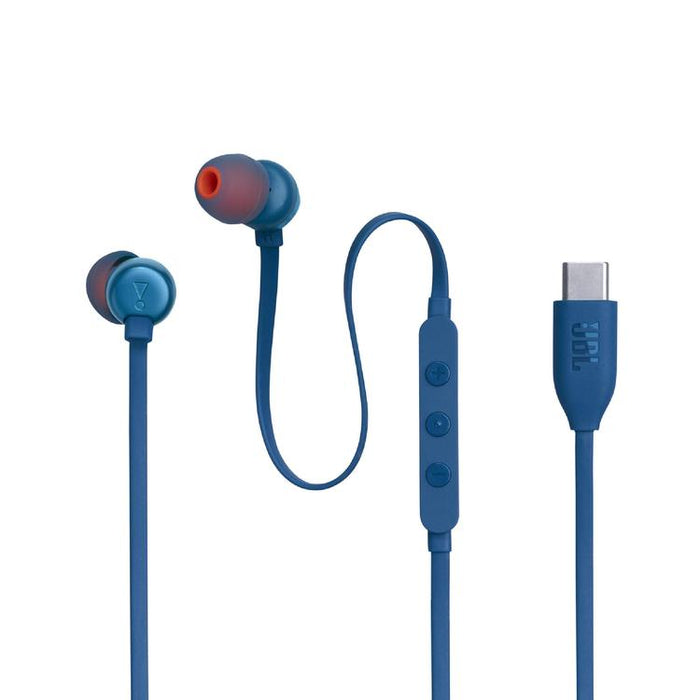 JBL Tune 310C | Écouteurs intra-auriculaires - Filaire - USB-C - Télécommande 3 boutons - Bleu-SONXPLUS Chambly