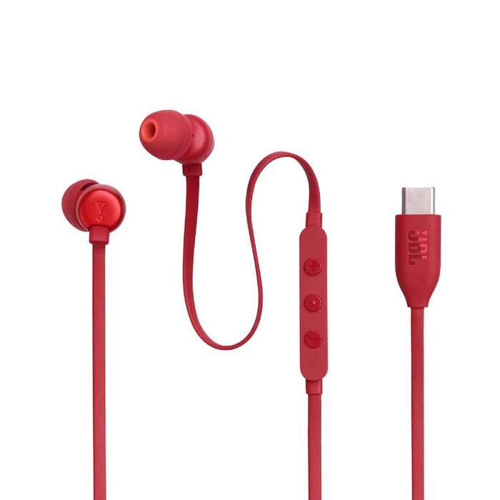 JBL Tune 310C | Écouteurs intra-auriculaires - Filaire - USB-C - Télécommande 3 boutons - Rouge-SONXPLUS Chambly