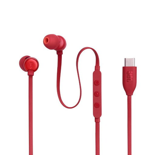 JBL Tune 310C | Écouteurs intra-auriculaires - Filaire - USB-C - Télécommande 3 boutons - Rouge-Sonxplus Chambly