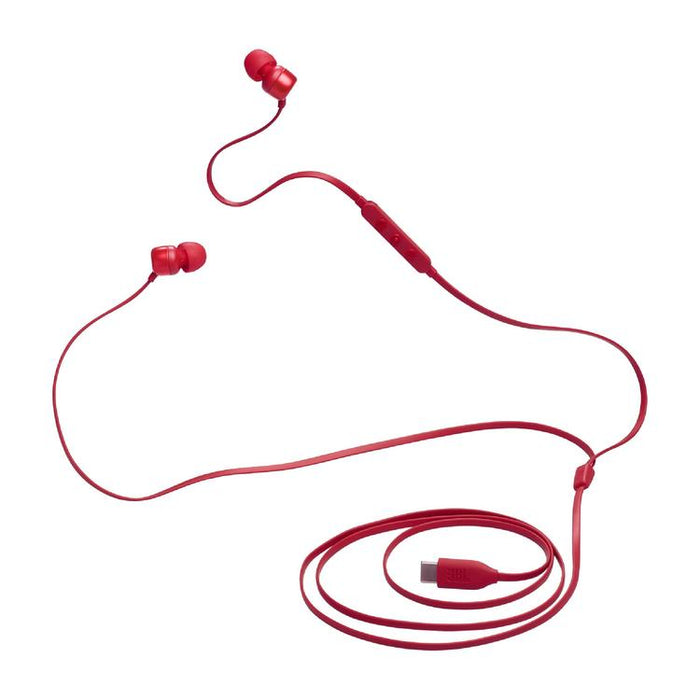 JBL Tune 310C | Écouteurs intra-auriculaires - Filaire - USB-C - Télécommande 3 boutons - Rouge-SONXPLUS Chambly