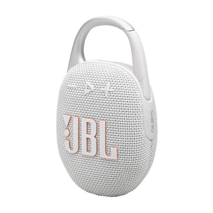 JBL Clip 5 | Haut-parleur à mousqueton portable - Bluetooth - IP67 - Blanc-SONXPLUS Chambly