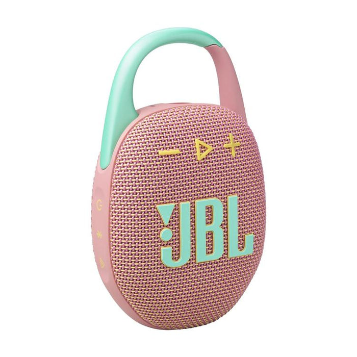 JBL Clip 5 | Haut-parleur à mousqueton portable - Bluetooth - IP67 - Rose-SONXPLUS Chambly