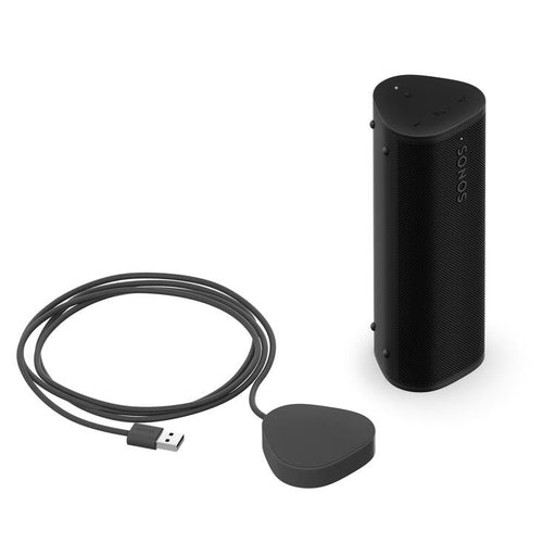 Sonos | Roam Charging Set - 1 Roam 2 Portable Speaker - 1 Roam Charger - Black-SONXPLUS Chambly