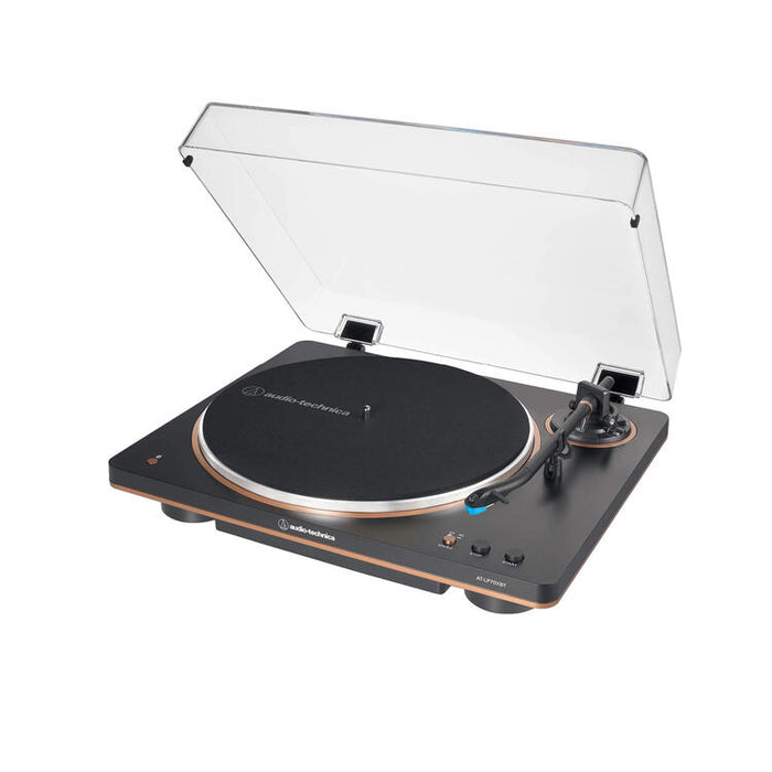 Audio-Technica AT-LP70XBTBZ | Table tournante Stéréo - Sans fil - Bluetooth - Entraînement par courroie - Entièrement automatique - Noir/Bronze-SONXPLUS Chambly