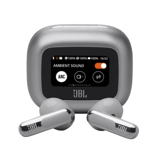JBL Live Flex 3 | Écouteurs intra-auriculaire - Sans fil - Réduction de bruit - Écran tactile 1,45" - Argent-SONXPLUS Chambly