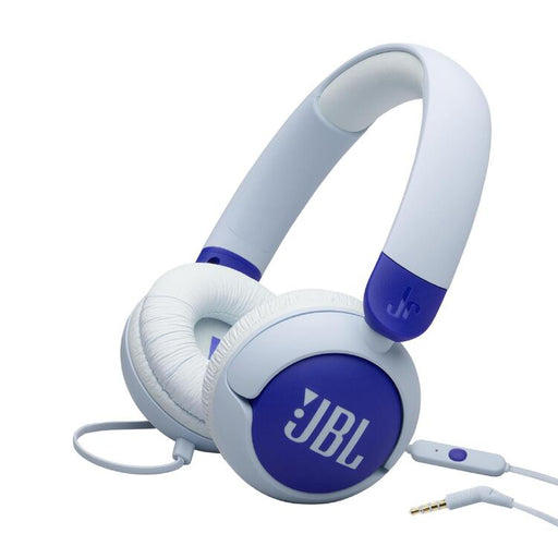 JBL JR320 | Écouteurs filaires circum-auriculaires pour enfant - JBL Safe Sound - Microphone - Bleu-SONXPLUS Chambly