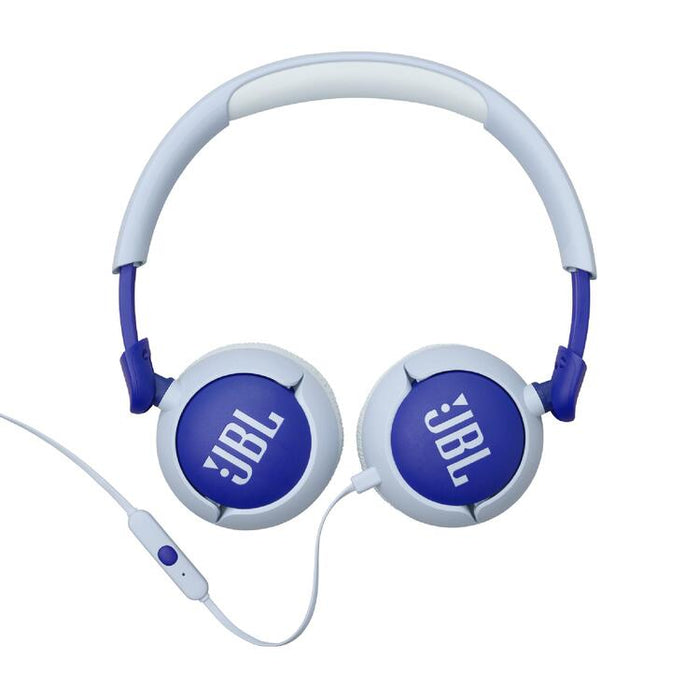 JBL JR320 | Wired circumaural headphones for kids - JBL Safe Sound - Microphone - Blue-SONXPLUS Chambly