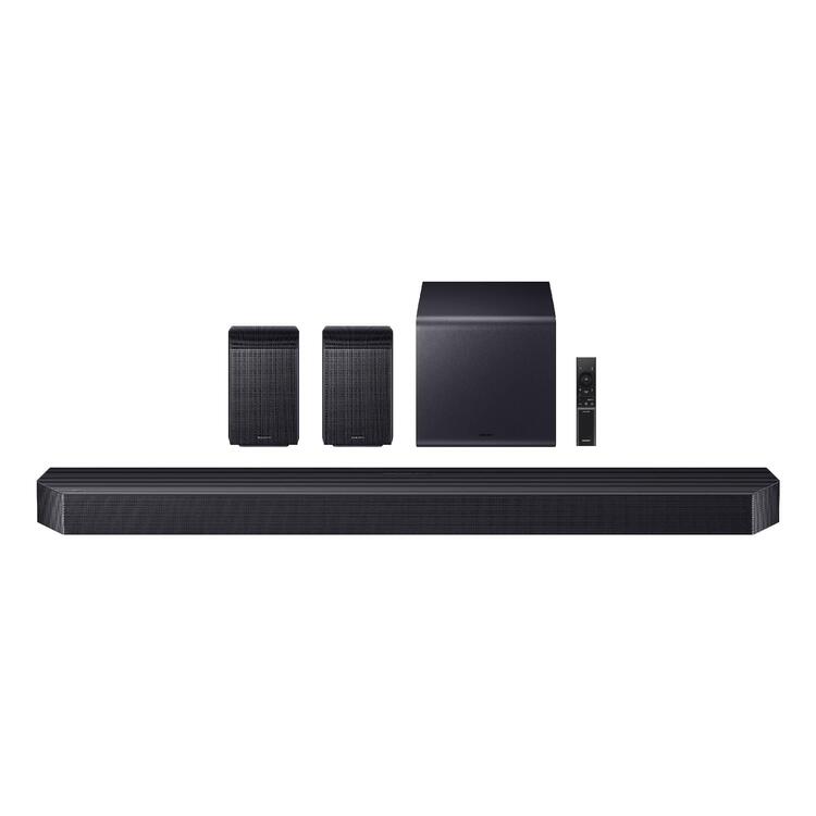 Samsung HW-Q990F | Barre de son - 11.1.4 canaux - Dolby ATMOS - Caisson de graves + Haut-parleurs arrière sans fil - 756W - Q-Symphony - Noir-Sonxplus Chambly.com