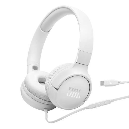 JBL Tune 520C | Écouteurs Supra-auriculaires - USB-C - Bluetooth - Blanc-SONXPLUS Chambly