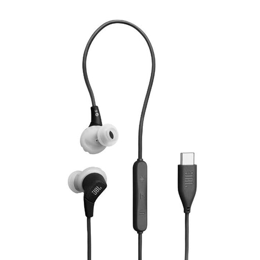 JBL Endurance Run 3C | Écouteurs intra-auriculaires - USB-C - Sport - Filaire - IP65 - Noir/Gris-SONXPLUS Chambly