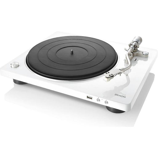 Denon DP-450USB | Table tournante Hi-Fi - Port USB - Bras de lecture en "S" - Blanc-SONXPLUS Chambly