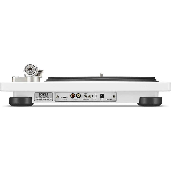 Denon DP-400 | Hi-Fi turntable - Automatic speed sensor - "S" speed arm - White-SONXPLUS Chambly