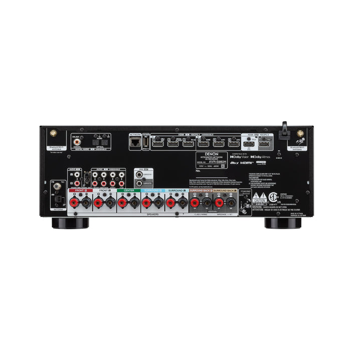 Denon AVR-S980H | Récepteur AV - 7.2 canaux d'amplification - Cinéma maison - 8K - HEOS - Noir | 04 | Sonxplus Chambly
