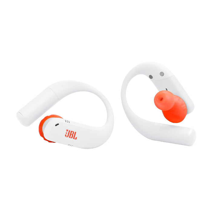 JBL Endurance Peak 4 | Écouteurs intra-auriculaire - TwistLock  - Blanc/Orange | 03 | Sonxplus Chambly