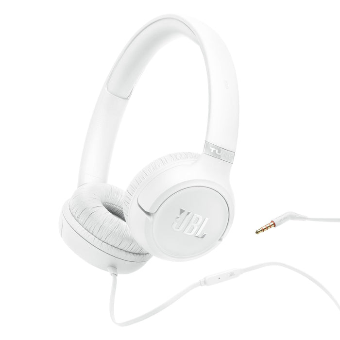 JBL Tune 530 | Écouteurs supra-auriculaire - Fil - Pliable - Blanc | 01 | Sonxplus Chambly