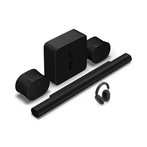 Sonos | Ensemble de divertissement personnel haut de gamme avec Arc Ultra+2 Era 300+Sub 4+Ace Ultra - Noir | 01 | Sonxplus Chambly