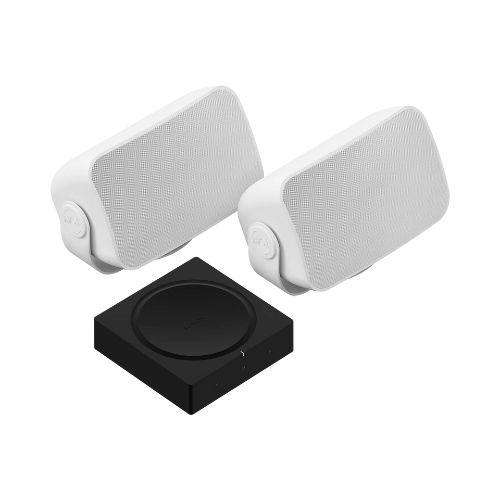 Sonos | Outdoor Set - Amp with 2 Outdoor Speakers by Sonos and Sonance - White-SONXPLUS Chambly