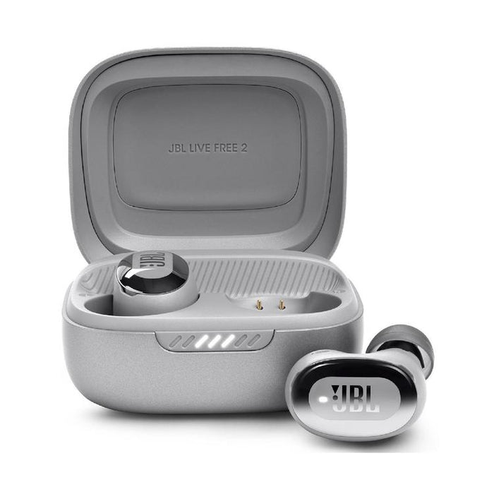 JBL Live Free 2 | Écouteurs intra-auriculaires - 100% Sans fil - Bluetooth - Smart Ambient - Microphones - Argent-SONXPLUS Chambly