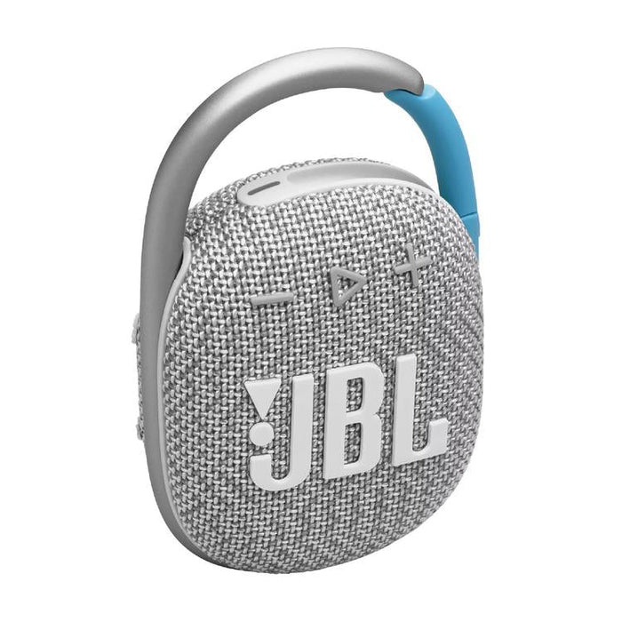 JBL Clip 4 Eco | Speaker - Ultra-portable - Waterproof - Bluetooth - Integrated Carabiner - White-SONXPLUS.com