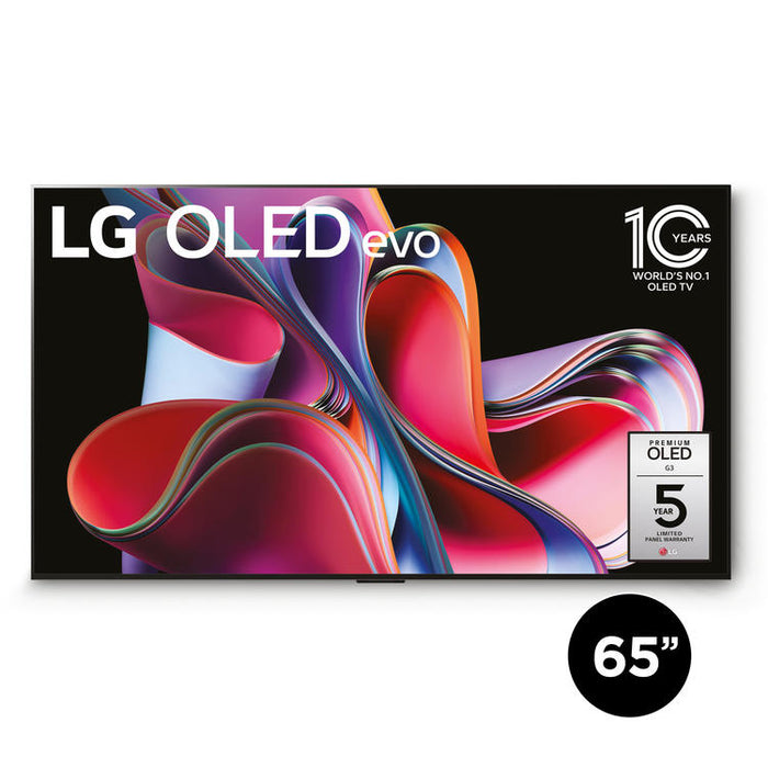 LG OLED65G3PUA | Téléviseur intelligent 65" 4K OLED Evo - Edition Gallery - Série G3 - Cinéma HDR - Processeur IA a9 Gén.6 4K - Noir-SONXPLUS Chambly